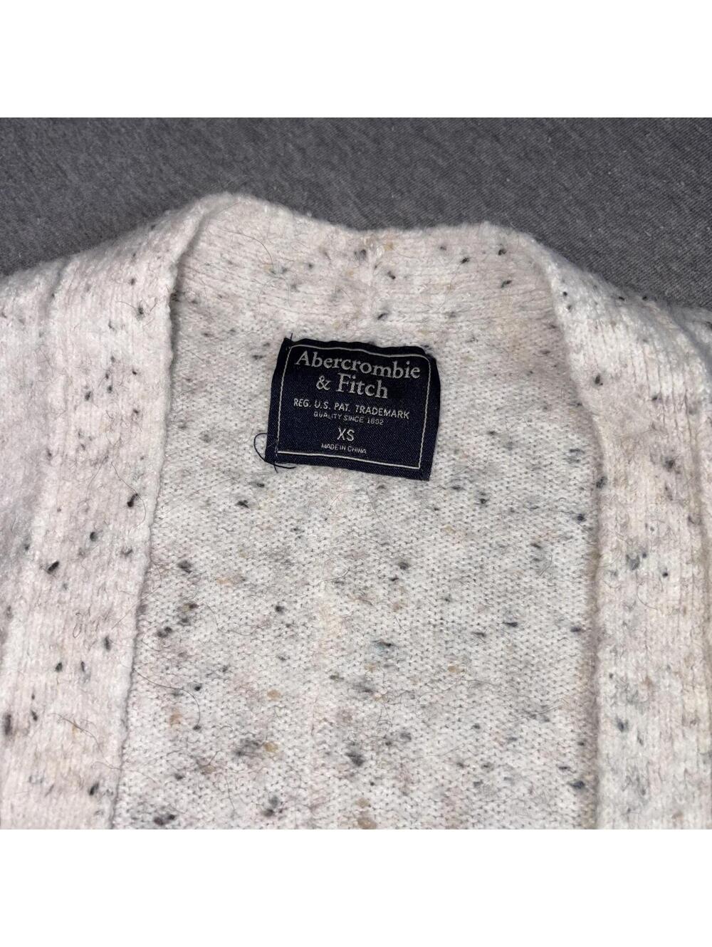 Abercrombie & Fitch Speckled Knit Woman’s XS Cardigan Sweater Open Front Stylish - Picture 7 of 9